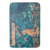 Tiere im Wald, William Morris Bath Mat Badematte (Vorderseite Vertikal)