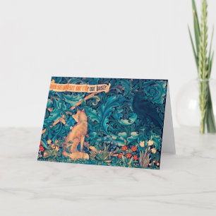Tiere im Wald, William Morris Card Karte