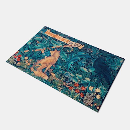 Tiere im Wald, William Morris Doormat Fußmatte (Schrägansicht)