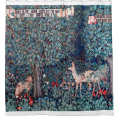 Tiere im Wald, William Morris Duschvorhang (Vorderseite)