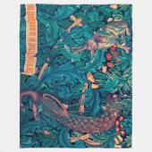 Tiere im Wald, William Morris Fleecedecke (Vorderseite)