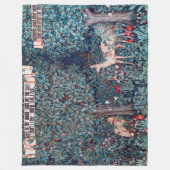 Tiere im Wald, William Morris Fleecedecke (Vorderseite)