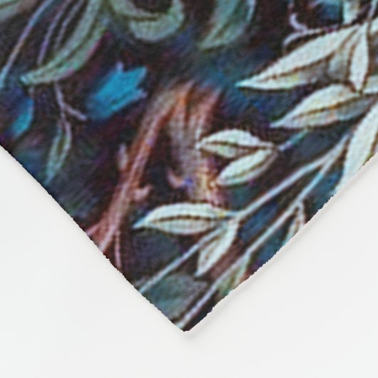 Tiere im Wald, William Morris Fleecedecke (Ecke)