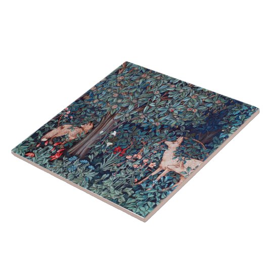 Tiere im Wald, William Morris Fliese (Seite)