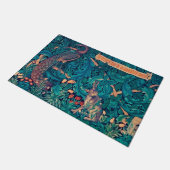 Tiere im Wald, William Morris Fußmatte (Schrägansicht)