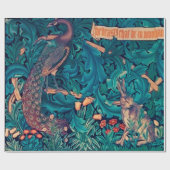 Tiere im Wald, William Morris Geschenkpapier (Flach)