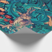 Tiere im Wald, William Morris Geschenkpapier (Ecke)