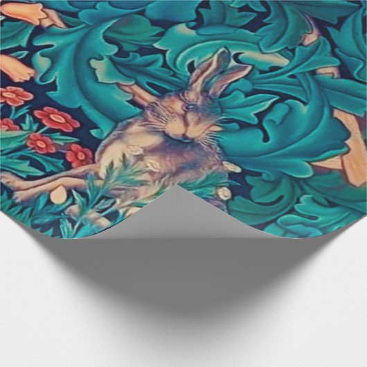Tiere im Wald, William Morris Geschenkpapier (Ecke)