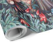 Tiere im Wald, William Morris Geschenkpapier (Rolleneckpunkt)