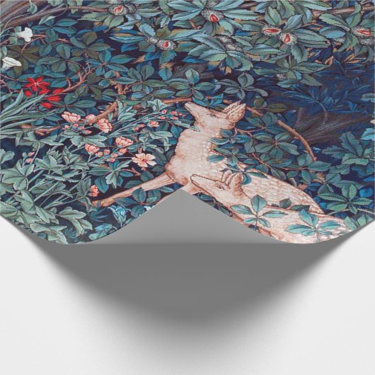 Tiere im Wald, William Morris Geschenkpapier (Ecke)
