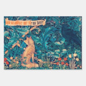 Tiere im Wald, William Morris Geschenkpapier Set (Vorderseite 3)