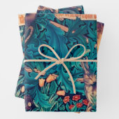 Tiere im Wald, William Morris Geschenkpapier Set (Beispiel)