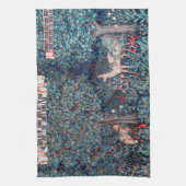 Tiere im Wald, William Morris Geschirrtuch (Vertikal)