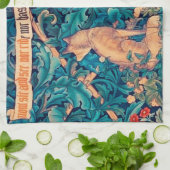 Tiere im Wald, William Morris Kitchen Towe Geschirrtuch (Gefaltet)
