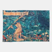 Tiere im Wald, William Morris Kitchen Towe Geschirrtuch (Horizontal)