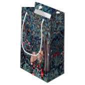 Tiere im Wald, William Morris Kleine Geschenktüte (Rückseite Schrägansicht)