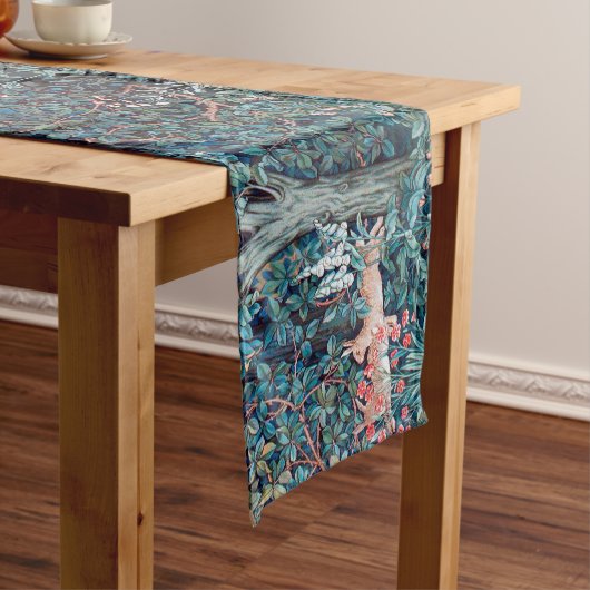 Tiere im Wald, William Morris Kurzer Tischläufer (Beispiel)