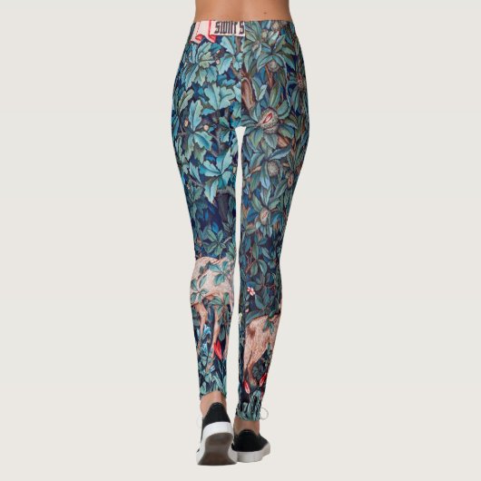 Tiere im Wald, William Morris Leggings (Rückseite)
