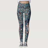 Tiere im Wald, William Morris Leggings (Vorderseite)