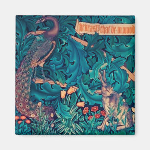 Tiere im Wald, William Morris Magnet