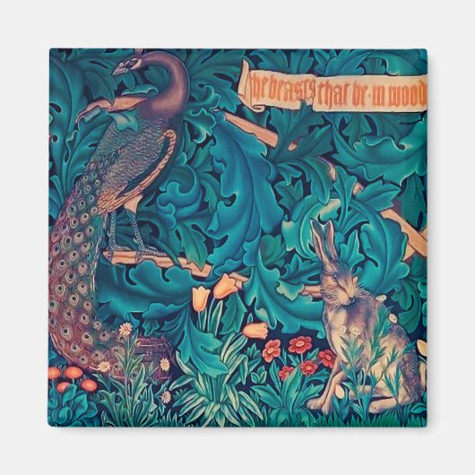 Tiere im Wald, William Morris Magnet (Vorne)