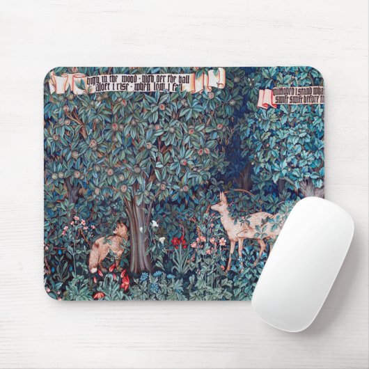 Tiere im Wald, William Morris Mousepad (Mit Mouse)
