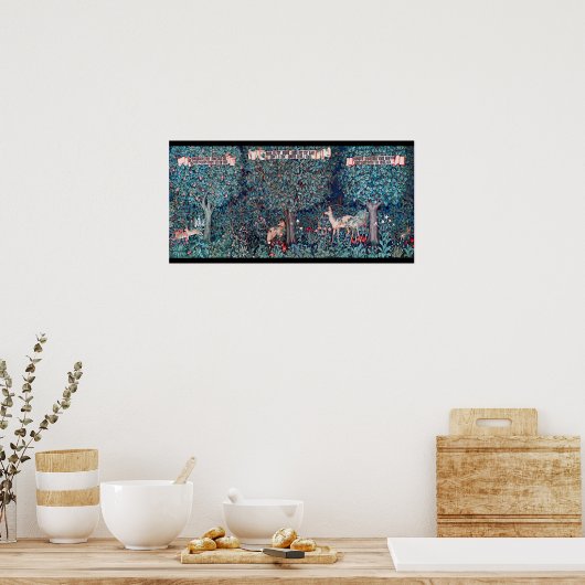 Tiere im Wald, William Morris Poster (Küche)