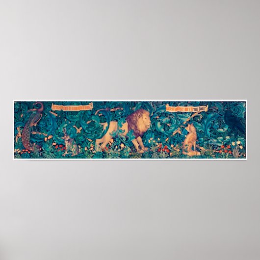 Tiere im Wald, William Morris Poster (Vorne)