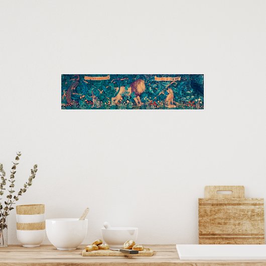 Tiere im Wald, William Morris Poster (Küche)