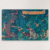 Tiere im Wald, William Morris Puzzle (Horizontal)