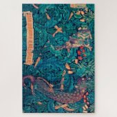 Tiere im Wald, William Morris Puzzle (Vertikal)