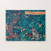 Tiere im Wald, William Morris Puzzle (Horizontal)