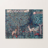 Tiere im Wald, William Morris Puzzle (Horizontal)