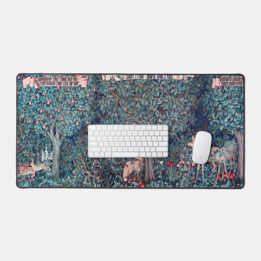 Tiere im Wald, William Morris Schreibtischunterlage (Tastatur & Maus)