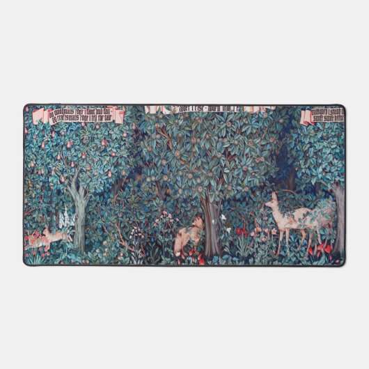 Tiere im Wald, William Morris Schreibtischunterlage (Vorderseite)
