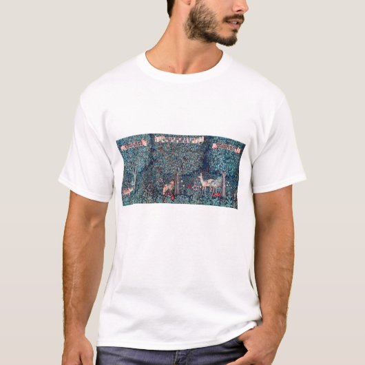Tiere im Wald, William Morris T-Shirt (Vorderseite)