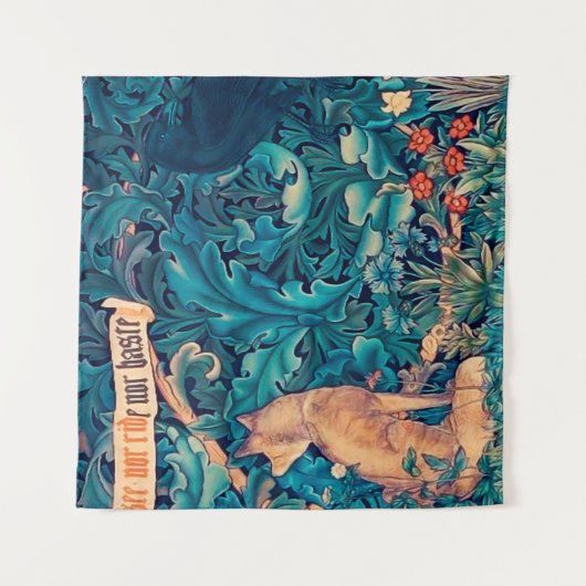 Tiere im Wald, William Morris Tapestry Wandteppich (Vorderseite)