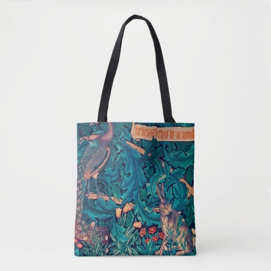 Tiere im Wald, William Morris Tasche (Vorderseite)