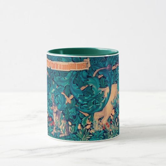 Tiere im Wald, William Morris Tasse (Zentrum)