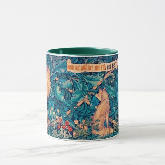 Tiere im Wald, William Morris-Tasse Tasse (Zentrum)