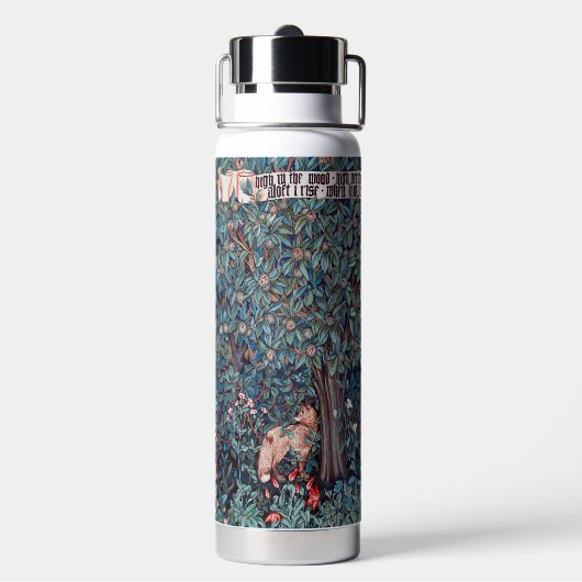 Tiere im Wald, William Morris Trinkflasche (Hinten)