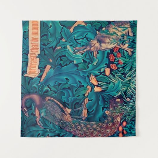 Tiere im Wald, William Morris Wandteppich (Vorderseite)