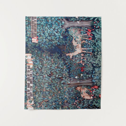 Tiere im Wald, William Morris Wandteppich (Vorderseite)