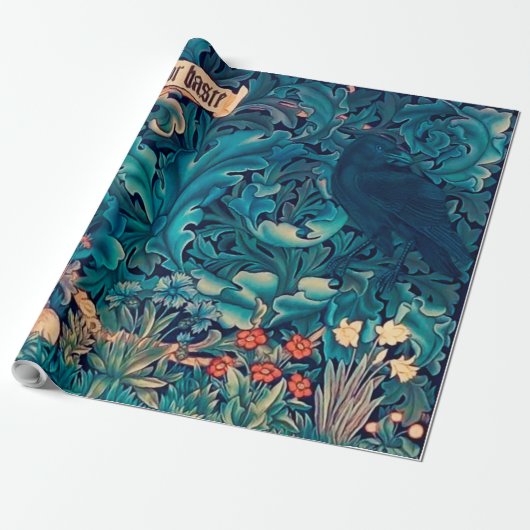 Tiere im Wald, William Morris Wrapping Pap Geschenkpapier (Ungerollt)