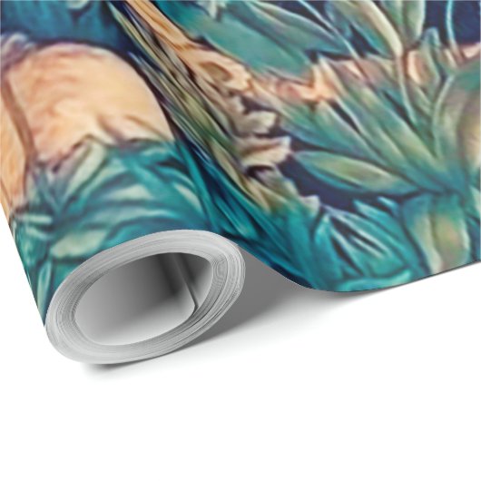 Tiere im Wald, William Morris Wrapping Pap Geschenkpapier (Rolleneckpunkt)