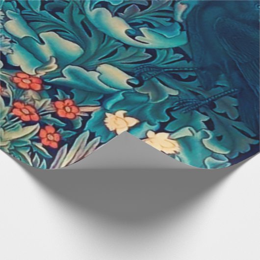 Tiere im Wald, William Morris Wrapping Pap Geschenkpapier (Ecke)