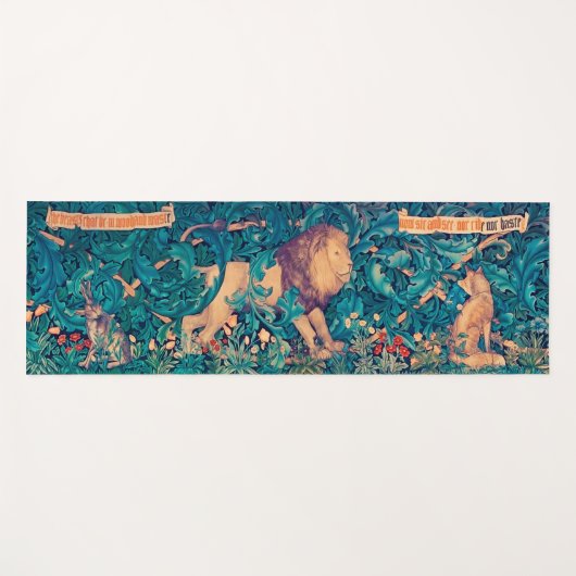 Tiere im Wald, William Morris Yogamatte (Vorderseite (Horizontal))