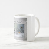 Tiere im Winter-Wald, Baum mit Stern, Stern Kaffeetasse (VorderseiteRechts)
