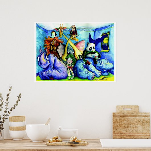 Tiere im Zimmer Poster (Küche)