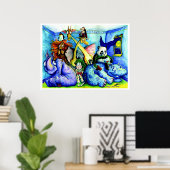 Tiere im Zimmer Poster (Heimbüro)